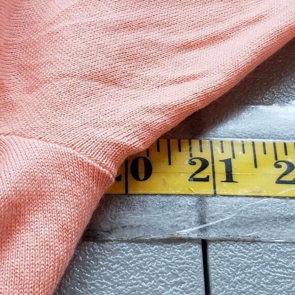 Talbots Cardigan Sweater Peachy Pink Womens Size L Large Long Open Front Cotton - Picture 8 of 10